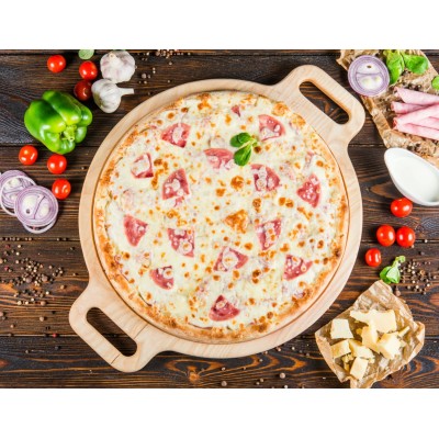 Пицца «Сливочная с ветчиной» 33 см.